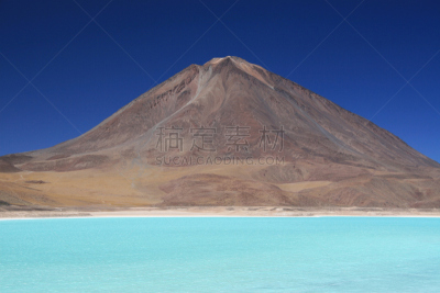 拉格那沃德湖,水,水平画幅,无人,火山地形,超现实主义的,户外,湖,玻利维亚,非凡的