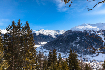达沃斯,冬天,风景,自然美,滑雪度假,格劳宝登州,度假胜地,水平画幅