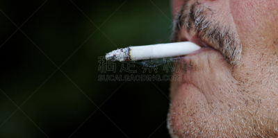 香烟,吸烟问题,男人,恶性贫血,致癌物,留白,水平画幅,形状,人的嘴,风险