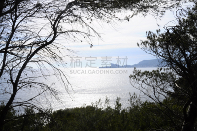 拉西奥达特,法国,海洋,地形,山,邦多尔,卡西斯,海滩,水平画幅,无人