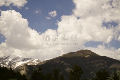 遮蔽谷,雪山,科罗拉多州,天空,褐色,水平画幅,雪,无人,泥土,户外