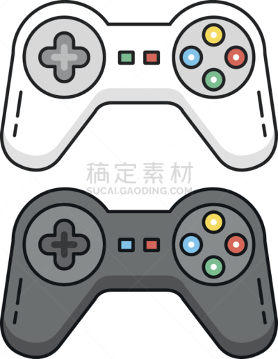 游戏手柄,绘画插图,符号,矢量,轮廓,线条,游戏,化学元素周期表,黑白图片,布置