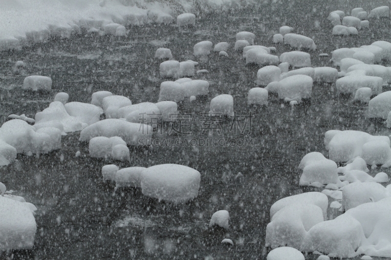 雪,河流,京北町,片山,自然,京都府,水平画幅,岩石,无人,日本