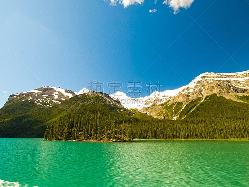 加拿大,湖,自然,干净,山,深的,船,国内著名景点,班夫,纯净