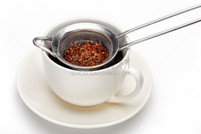 茶,浸泡油,过滤勺,饮食,水平画幅,茶碟,工间休息,古典式,在上面,白色