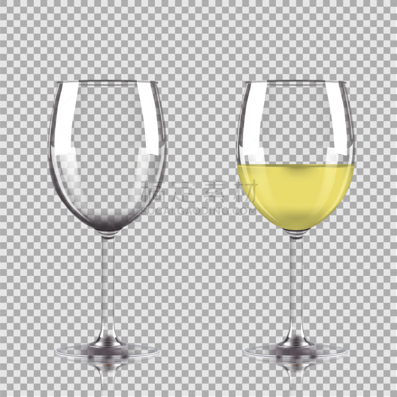 透明,玻璃杯,绘画插图,矢量,背景,空杯子,分离着色,白葡萄酒,葡萄酒杯,卡百内葡萄