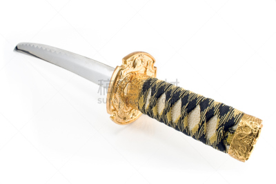 日本武士,剑,古董,艺术,水平画幅,尖利,背景分离,金属,特写,黑色