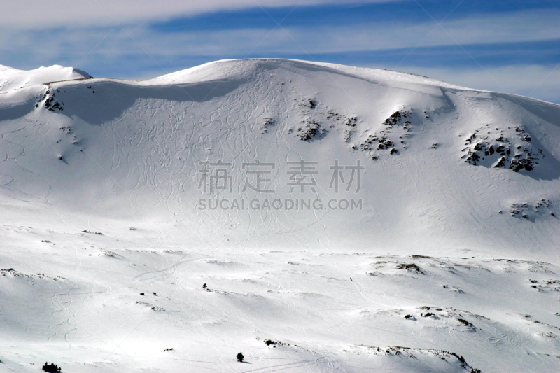 大陆分水岭,迪伦市,布瑞金利吉,滑雪缆车,洛矶山脉,度假胜地,水平画幅,山,提举,雪