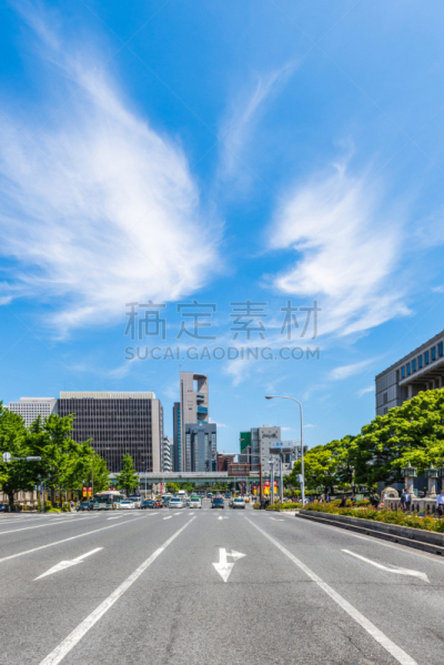 日本,都市风光,大阪商业园,中之岛,中央区,大阪府,垂直画幅,办公室,天空,美