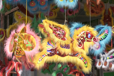灯笼,色彩鲜艳,秋天,中间,市场,挨家挨户推销的人,胡志明市,商人,纸灯笼,塑胶
