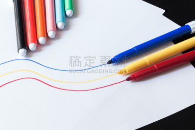 环绕立体声,绘画插图,水平画幅,蓝色,红色,黄色,卡片店,毡尖笔,意大利