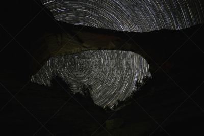 星迹,天空,夜晚,犹他,自然桥,圆形,定格动画,整体情况,主观视角,自然