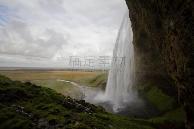 seljalandsfoss waterfall,冰岛国,自然,水,水平画幅,瀑布,地质学,无人,火山地形,户外