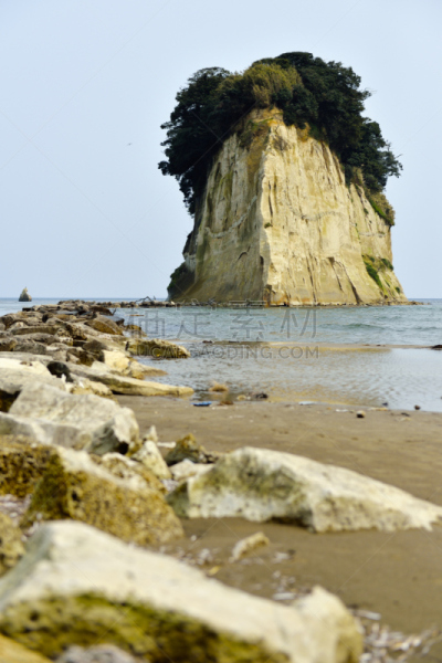 岛,垂直画幅,能登半岛,旅游目的地,岩石,无人,日本,日本海或东海,石川县,户外