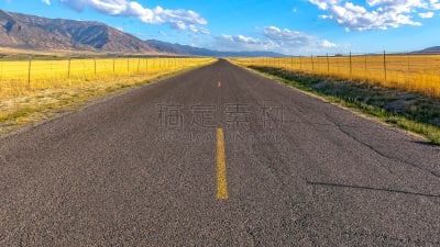 天空,路,山,云景,宏伟,铺路石,沥青,环境,犹他,美国西部