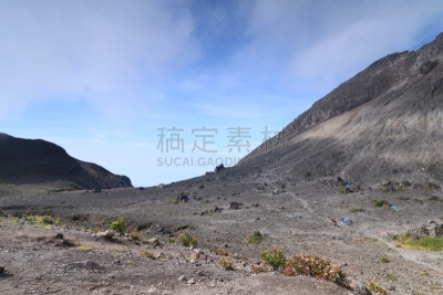 日惹特区,墨拉皮火山,印度尼西亚,爪哇,旅游目的地,水平画幅,中爪哇省,无人,早晨,山脉