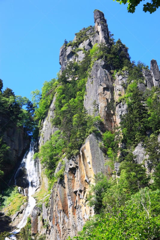 沟壑,层云峡,上川支厅,上川,自来水,自然,垂直画幅,水,绿色,地形