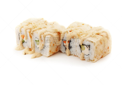 薄烤饼,寿司,奶酪,蔬菜,太卷,海藻灰,咸水鳗,鳗鱼,紫菜,正面视角