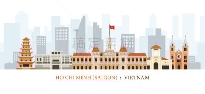 胡志明市,越南,著名景点,城市天际线,ben thanh market,市政厅,长方形会堂,宝塔,传统,国内著名景点