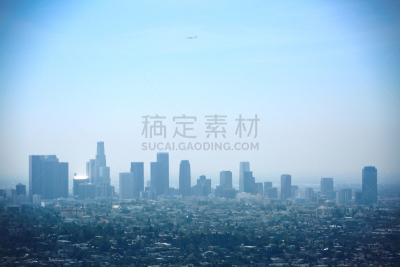 城市天际线,加利福尼亚,洛杉矶,盖蒂中心,格里菲思公园天文台,好莱坞,天空,水平画幅,郊区