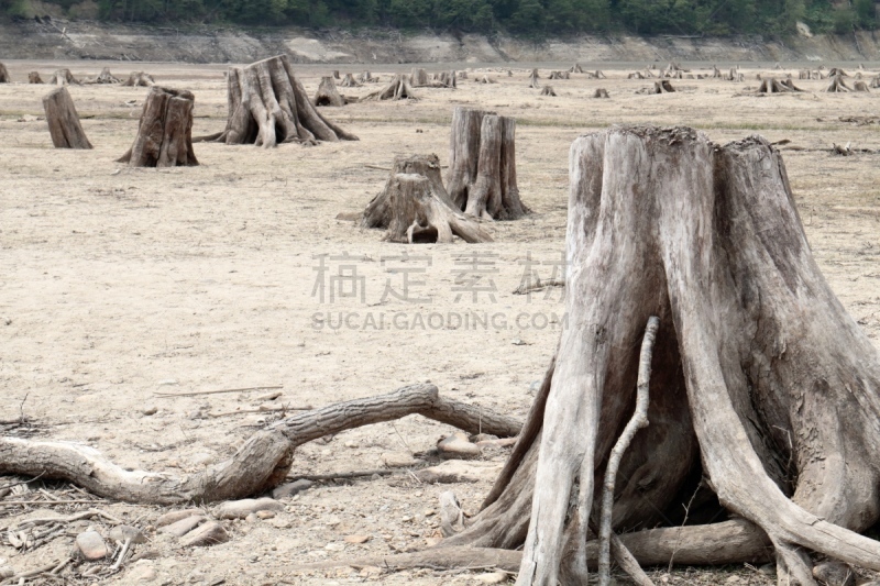 糠平湖,湖床,废城,停泊的,旷野,摩尔人风格,旅游目的地,水平画幅,无人,户外