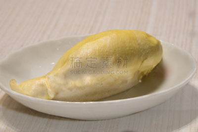 熟的,盘子,白色,榴莲,餐具,饮食,水平画幅,水果,无人,膳食
