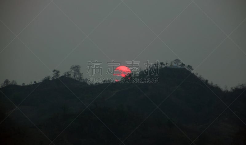 河流,卑缪,伊洛瓦底江,缅甸,非都市风光,水平画幅,无人,拍摄环境,户外,太阳