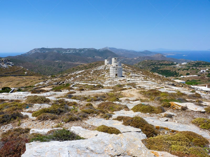 古老的,传统,风轮机,卡里耶博物馆,amorgos,麦克诺斯镇,萨莫色雷斯岛,圣托里尼岛,米克诺斯岛,希腊