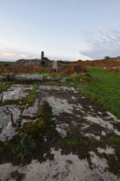 采石场,bodmin moor,被抛弃的,垂直画幅,康沃尔,图像,英国,采矿业,无人,废墟