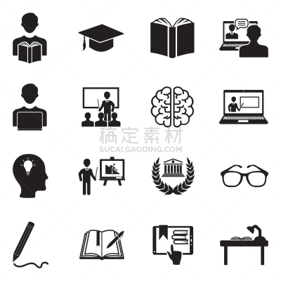 绘画插图,知识,矢量,计算机图标,黑色,扁平化设计,脑部,智慧,计算机制图,计算机图形学