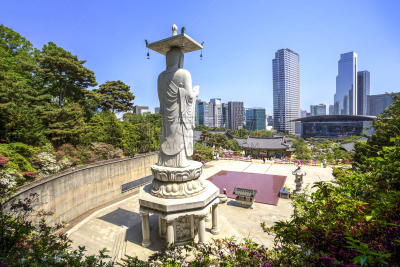 首尔,韩国,寺庙,弥勒佛,江南区,神殿,南,佛,雕像