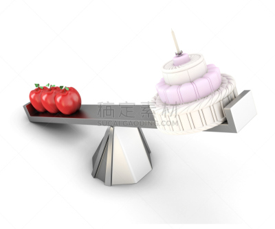 蛋糕,图像,苹果,平衡,分离着色,三维图形,水平画幅,维生素,特写,甜点心