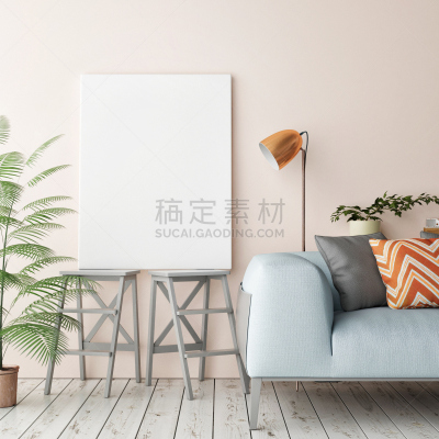 特写,空白的,海报,起居室,新的,计算机制图,计算机图形学,灯,家具,图像
