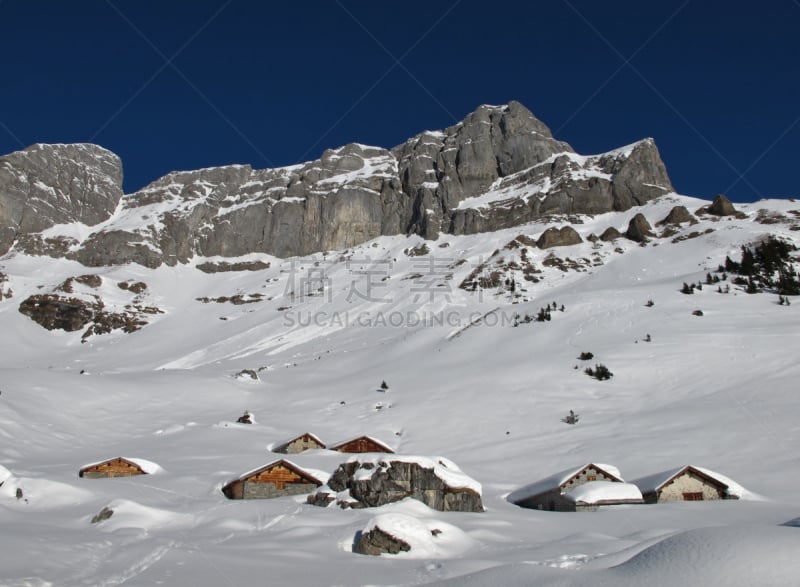 冬天,风景,自然,寒冷,旅游目的地,水平画幅,雪,无人,小屋,户外