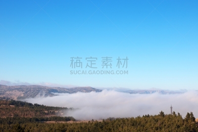 雾,天空,美,公园,水平画幅,克里米亚,无人,户外,烟,白色