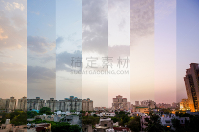 古尔冈,建筑外部,印度,天空,水平画幅,夜晚,无人,科学实验,走廊,时间