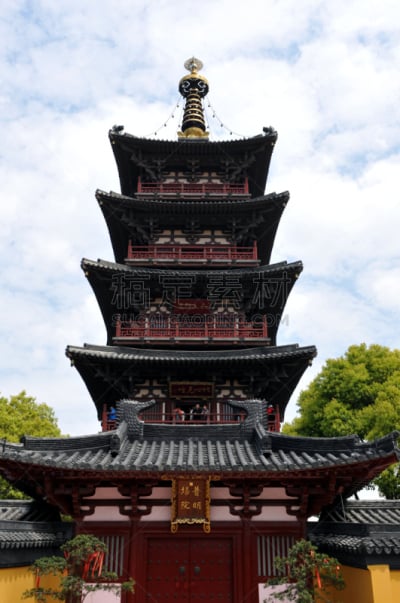 苏州,中国,宝塔,寒山寺,屋檐,明朝风格,江苏省,禅宗,古代文明,无人