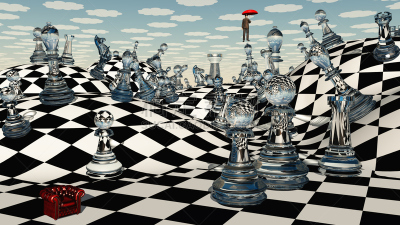 国际象棋,幻想,天空,艺术,水平画幅,进行中,智慧,绘画插图,符号,超现实主义的