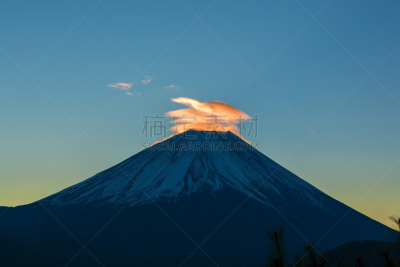 富士山,早晨,湖,自然美,本栖湖,山梨县,水,天空,水平画幅,雪