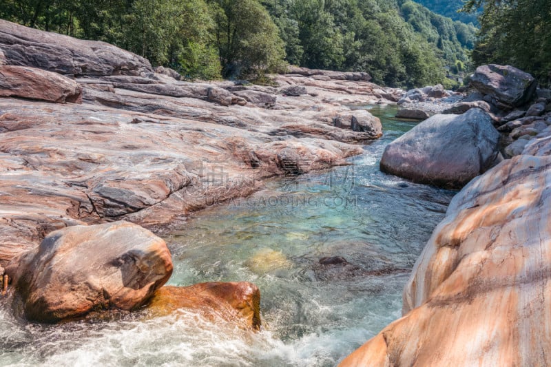 水,在之间,山,石头,冰河,河流,自然,美,水平画幅