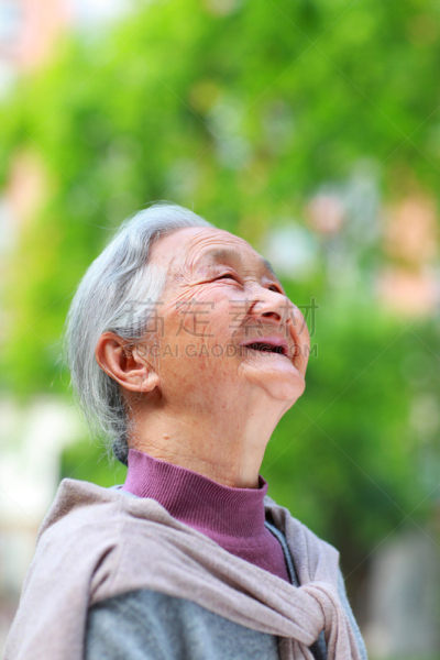 侧面像,女人,幸福,老年人,曾祖母,人,衰老过程,户外,老年女人