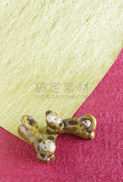 猴子,新年卡,背景,猴年,障子,十二生肖,垂直画幅,贺卡,留白,褐色