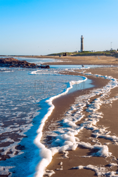 乌拉圭,灯塔楼,海滩,名声,punta del este,有序,黄昏,大西洋,建筑业,商业金融和工业