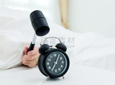 闹钟,锤子,男人,特写,7时,打开或关掉,床头柜,失眠症,小睡,就寝时间