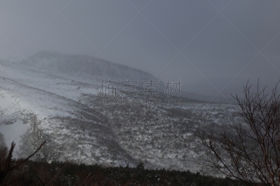 日本,福岛县,十二月,山,大风雪,自然,非都市风光,水平画幅,云,郡山