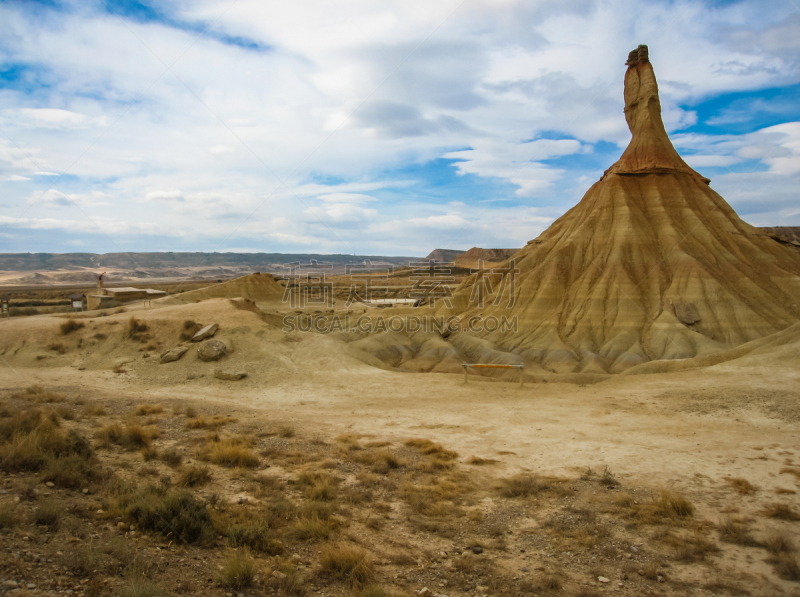 bardenas reales,纳瓦拉,西班牙,稀缺,美,水平画幅,美人,旅行者,夏天,户外