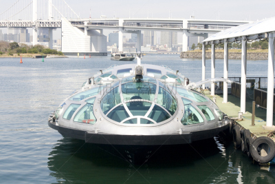 未来,东京,渡轮,滨离宫园,river sumida,渡轮码头,台场,客船,水平画幅,玻璃