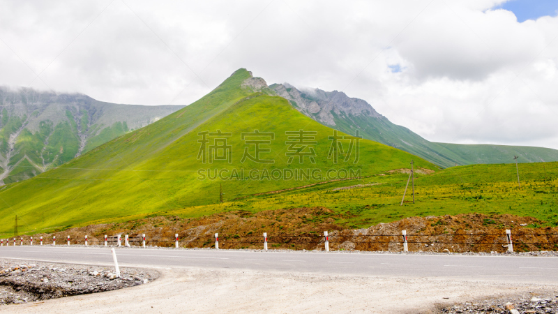 格鲁吉亚,自然,天空,美,沟壑,水平画幅,山,无人,夏天,阴影