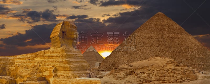 风景,埃及,吉萨,高原,撒哈拉沙漠,狮身人面像,法老,女王,地形,户外