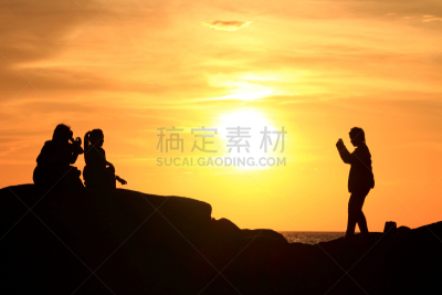 夜晚,人,运动,加那利群岛,动机,背包族,女人,旅游目的地,岛,海洋